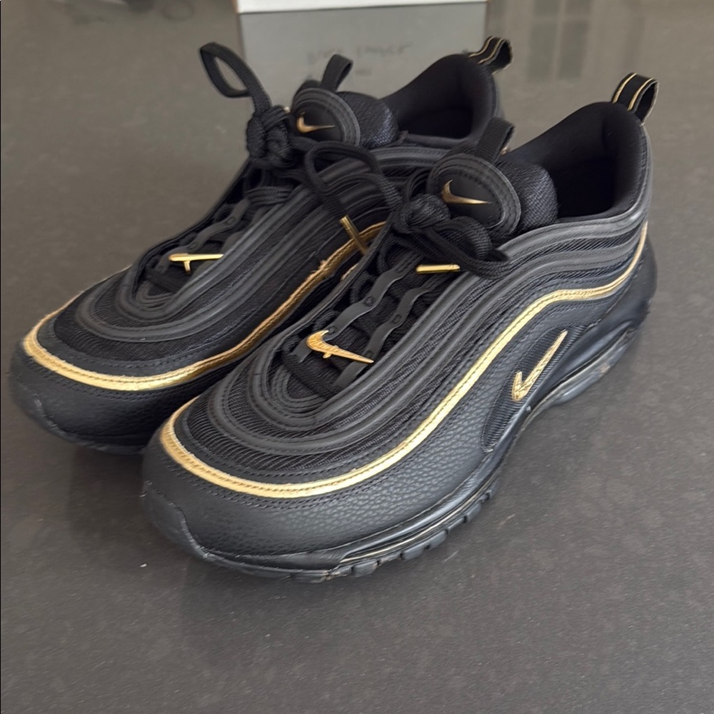 Black and Gold Air Max 97 Sneakers